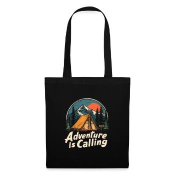 Camping Abenteuer Spruch Adventure appelle le camp - Sac en tissu - noir - Devant