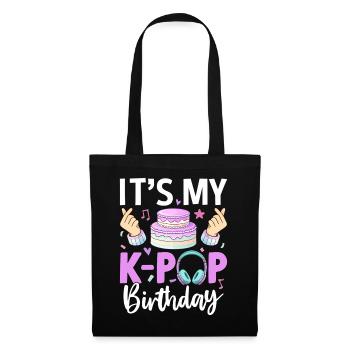 C’est mon anniversaire K-Pop - Sac en tissu - noir - Devant