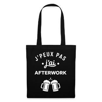 J'peux pas j'ai AFTERWORK - Sac en tissu - noir - Devant