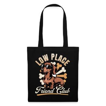 Teckel de race de chien drôle - Sac en tissu - noir - Devant