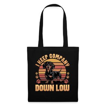 Teckel de race de chien drôle - Sac en tissu - noir - Devant