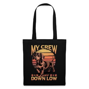 Teckel de race de chien drôle - Sac en tissu - noir - Devant