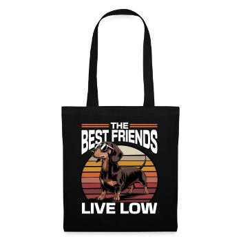Teckel de race de chien drôle - Sac en tissu - noir - Devant