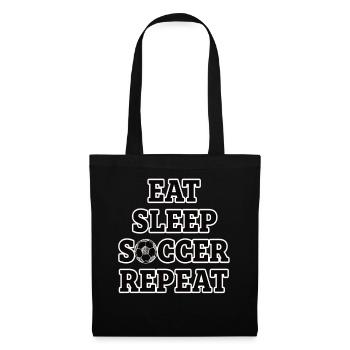 Eat Sleep Soccer Repeat Football Fan - Tote Bag - black - Front