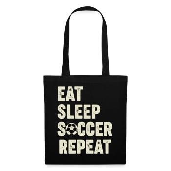 Eat Sleep Soccer Repeat Football Fan - Tote Bag - black - Front