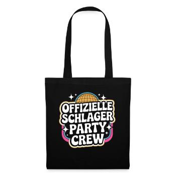 Schlager Party Crew Mallorca Festival JGA Malle - Stoffbeutel - Schwarz - Vorne