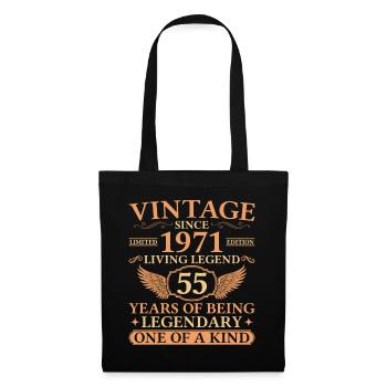 Original 1971 Vintage – 55th Birthday Legend - Tote Bag - black - Front