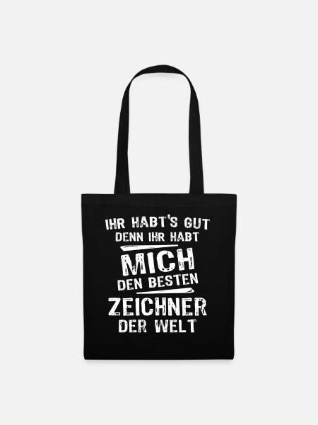 Zeichner - Stoffbeutel - Schwarz