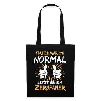 Zerspaner Spruch - Stoffbeutel - Schwarz - Vorne