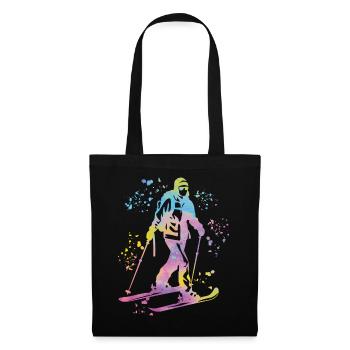 Alpine skier Winter sports Ski touring - Tote Bag - black - Front