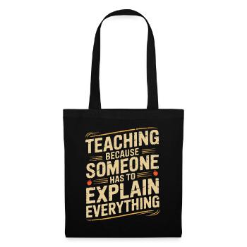 Elementary Teacher Teaching Because School Tutor - Stoffbeutel - Schwarz - Vorne