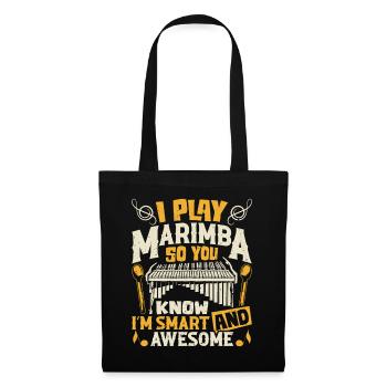 Marimbist, Schlaginstrument, Orchester, Marimba - Stoffbeutel - Schwarz - Vorne