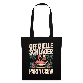 Schlager Party Crew Mallorca Flamingo JGA Malle - Stoffbeutel - Schwarz - Vorne