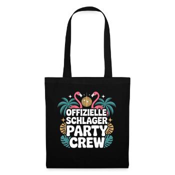 Schlager Party Crew Mallorca Flamingo JGA Malle - Stoffbeutel - Schwarz - Vorne