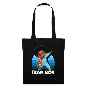 Team Junge Dabbing Baby Schwarz Gender Reveal - Stoffbeutel - Schwarz - Vorne