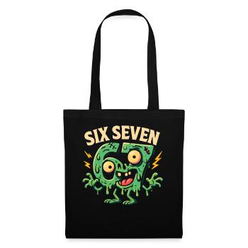 Six Seven 67 Zombie Horror Humor Italian Brainrot - Stoffbeutel - Schwarz - Vorne