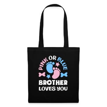 Révélation du genre Rose ou Bleu Frère T’aime - Sac en tissu - noir - Devant