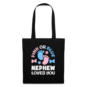 Révélation du genre de Neveu rose ou bleu - Sac en tissu - noir - Devant