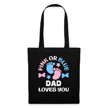 Rose ou bleu Papa t’aime Révélation du genre - Sac en tissu - noir - Devant