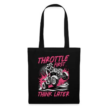 Quad ATV Woman Girl Four Wheeler - Tote Bag - black - Front