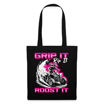 Quad ATV Woman Girl Four Wheeler - Tote Bag - black - Front