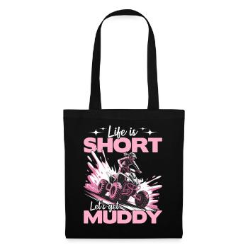 Quad ATV Woman Girl Four Wheeler - Tote Bag - black - Front