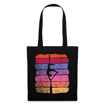 Vertical Cloth Vintage Aerial Acrobatics Aerial Silk - Tote Bag - black - Front