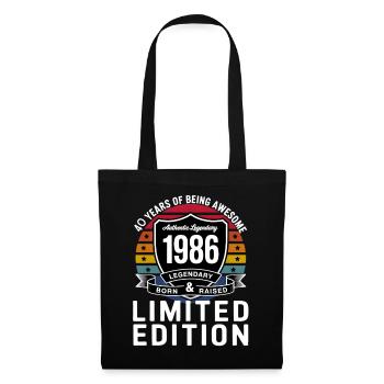 Vintage 1986 40th Birthday Gift Men Women 40 - Sac en tissu - noir - Devant