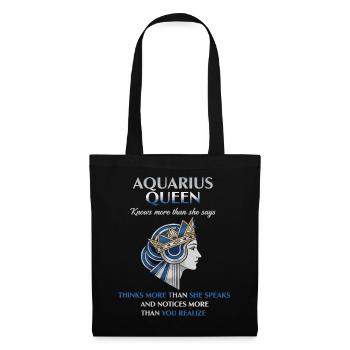 Reine du Verseau Zodiaque Verseau - Sac en tissu - noir - Devant