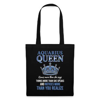 Reine du Verseau Zodiaque Verseau - Sac en tissu - noir - Devant