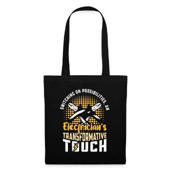 Électricien, technicien en électronique, électricien - Sac en tissu - noir - Devant