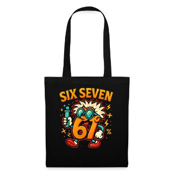 Six Seven 67 Idée de cadeau pour nerds sur l’humour scientifique - Sac en tissu - noir - Devant