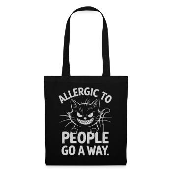 Cat Allergic To People, Funny - Tote Bag - black - Front