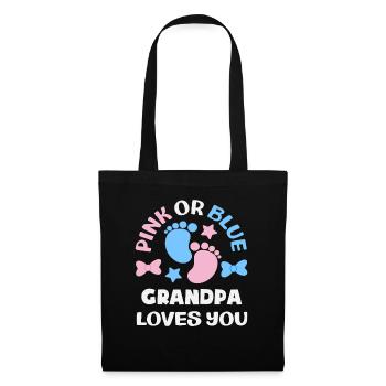 Révélation du sexe de Grand-père rose ou bleu - Sac en tissu - noir - Devant