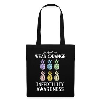 In April We Wear Orange IVF Month Infertility - Tote Bag - black - Front