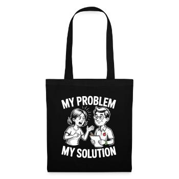Elementary Teacher My Problem My Pictogram Dad Mom - Tote Bag - black - Front