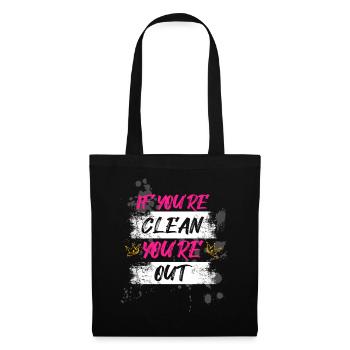 Si vous êtes propre, Schlammlauf Mud Run Muddy Race - Sac en tissu - noir - Devant