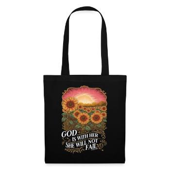 La foi chrétienne du tournesol prie Jésus - Sac en tissu - noir - Devant