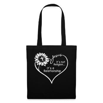 La foi chrétienne du tournesol prie Jésus - Sac en tissu - noir - Devant