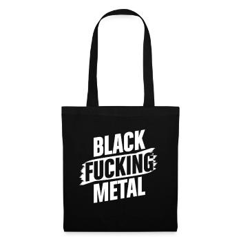 Black Metal Funny Sarcastic Music Typography Art - Stoffbeutel - Schwarz - Vorne