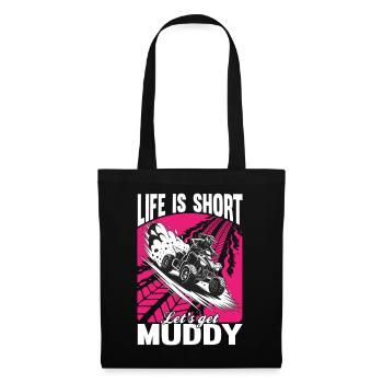 Quad ATV Woman Girl Four Wheeler - Tote Bag - black - Front