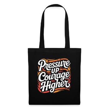 Fire Engineer Pressure Up Courage Fire Department - Stoffbeutel - Schwarz - Vorne
