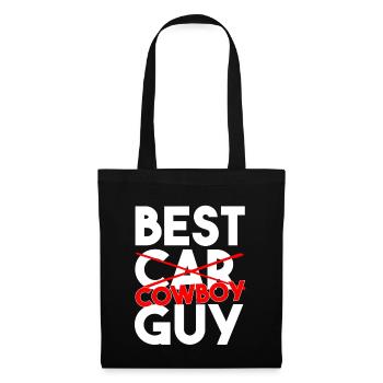 Meilleur Cowboy Guy, Slogan drôle du western - Sac en tissu - noir - Devant