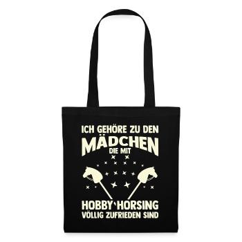 Steckenpferd Hobbyhorse Hobby Horsing - Stoffbeutel - Schwarz - Vorne