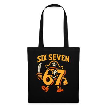 Six Seven 67 Pirate Italian Brainrot Humor Funny - Tote Bag - black - Front