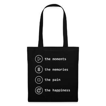 Mindfulness, Moments, Memories, Happiness - Tote Bag - black - Front