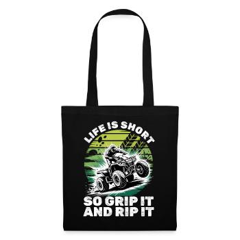 Quad ATV Boy Men Four Wheeler - Tote Bag - black - Front