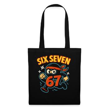 Six Seven 67 Italian Brainrot Ninja Humor Funny - Tote Bag - black - Front