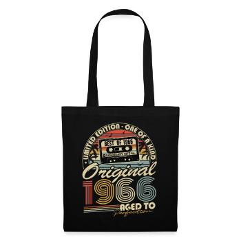 Cadeau d’anniversaire vintage original de 1966 - Sac en tissu - noir - Devant