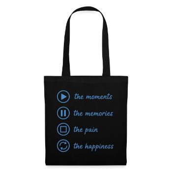 Mindfulness, Moments, Memories, Happiness - Tote Bag - black - Front